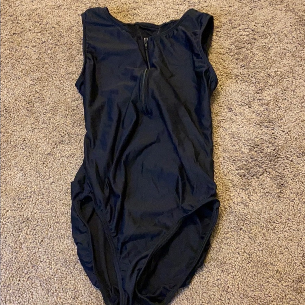 Black CAPEZIO dance leotard.
